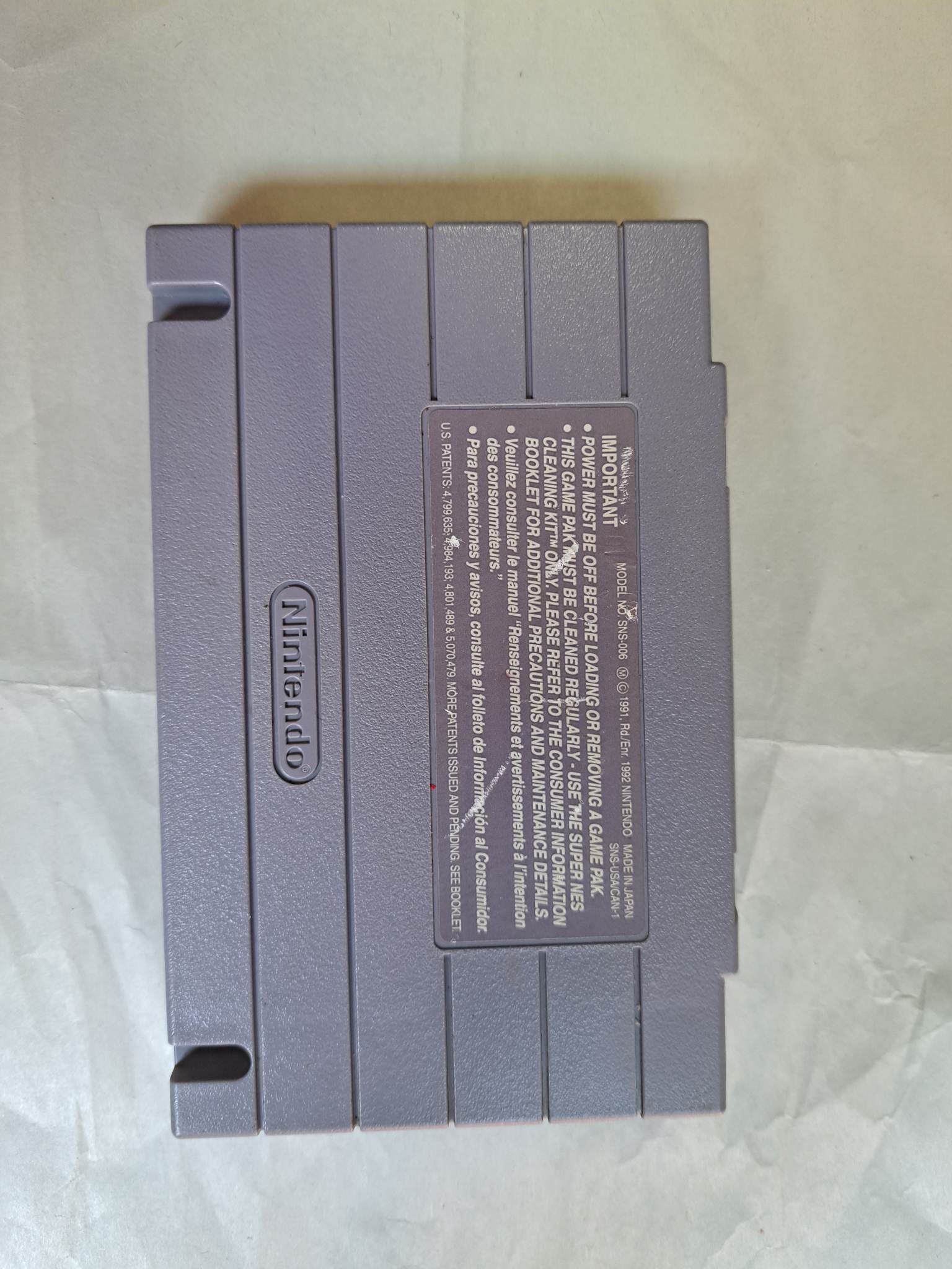 SUPER NINTENDO - MLBPA BASEBALL - CATRIDGE ONLY (01)